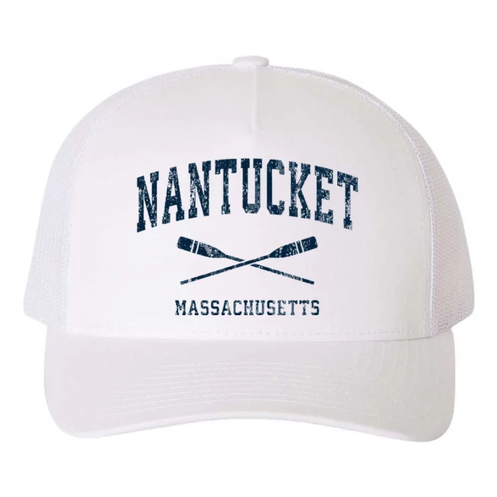 Nantucket Massachusetts Vintage Nautical Paddles Sports Oars Yupoong Adult 5-Panel Trucker Hat