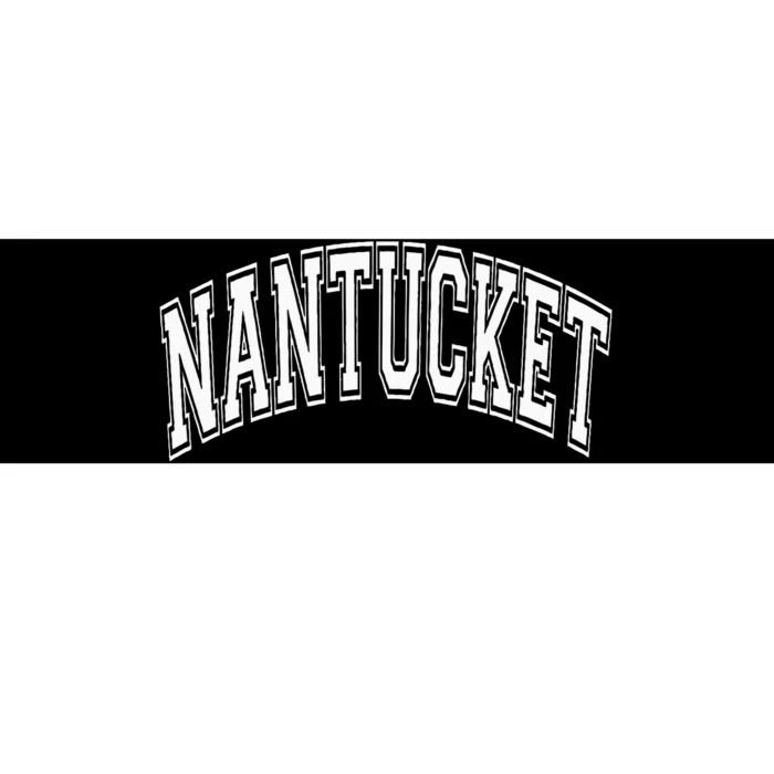 Nantucket Massachusetts Varsity Style Pink With White Text Bumper Sticker