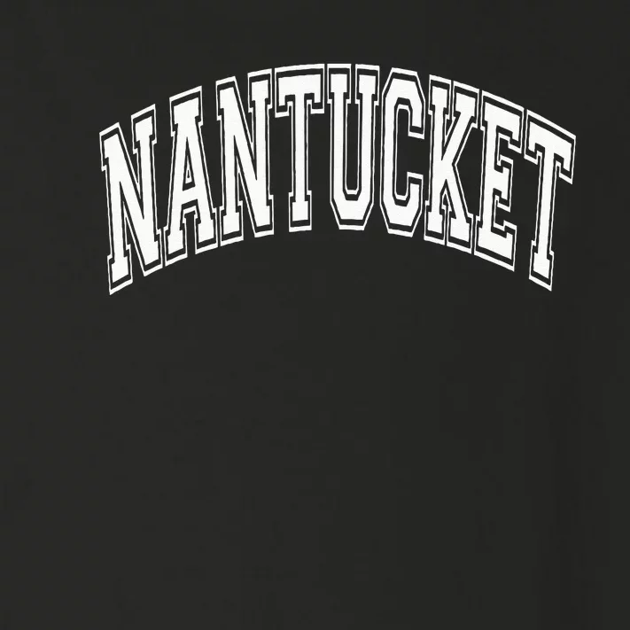 Nantucket Massachusetts Varsity Style Pink With White Text Toddler Long Sleeve Shirt