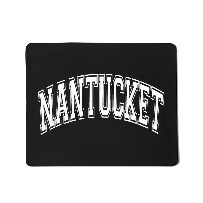 Nantucket Massachusetts Varsity Style Pink With White Text Mousepad