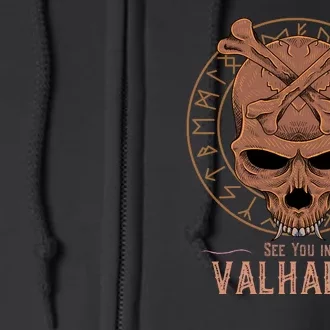 Norse Mythology Viking See You In Valhalla Full Zip Hoodie