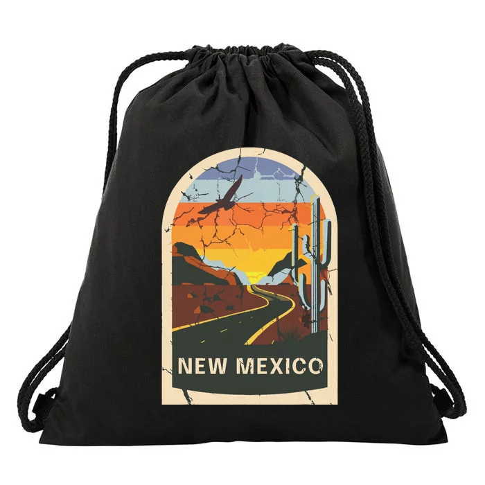 New Mexico Vintage Drawstring Bag