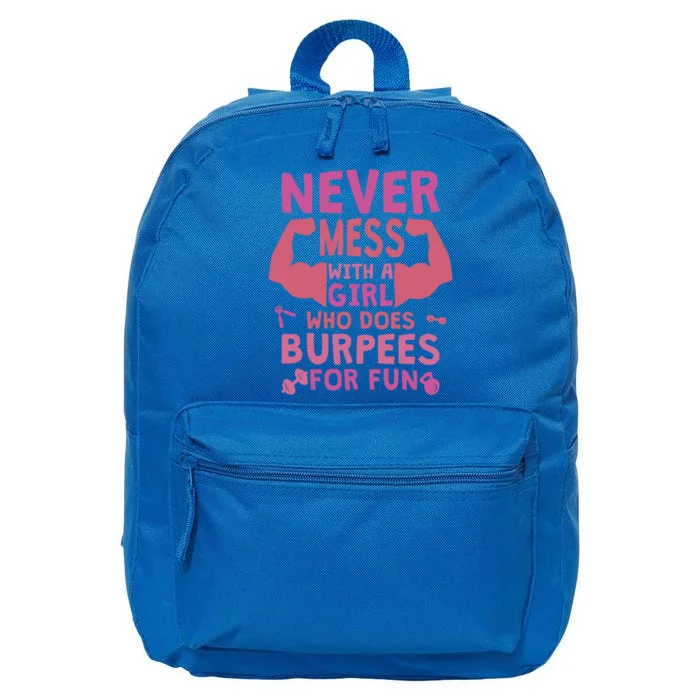 Never Mess With A Fitness Gym Burpees Gift 16 in Basic Backpack