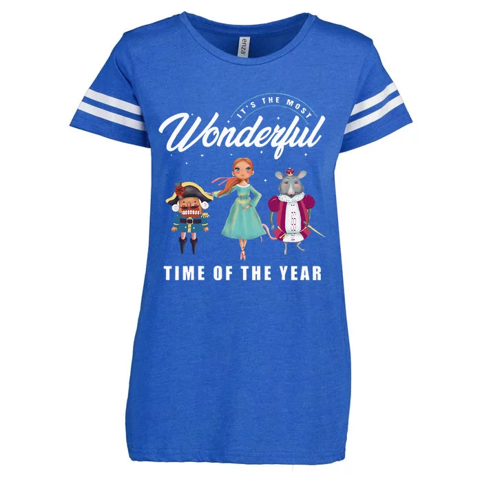 Nutcracker Most Wonderful Time Of The Year Ballet Dance Xmas Enza Ladies Jersey Football T-Shirt