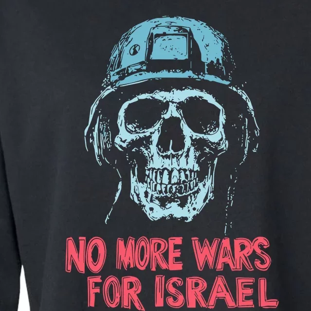 No More Wars For Israel Cropped Pullover Crew