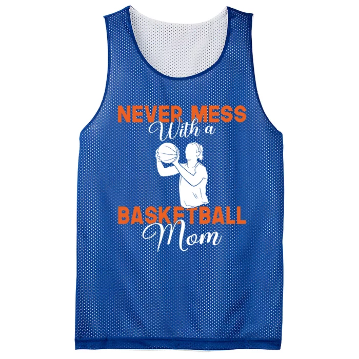 Never Mess With A Basketball Mom Gift Mesh Reversible Basketball Jersey Tank