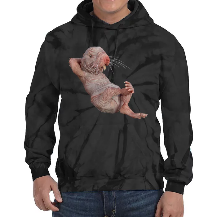 Naked Molerat Zookeeper Safari Animal Lover Mole Rat Tie Dye Hoodie