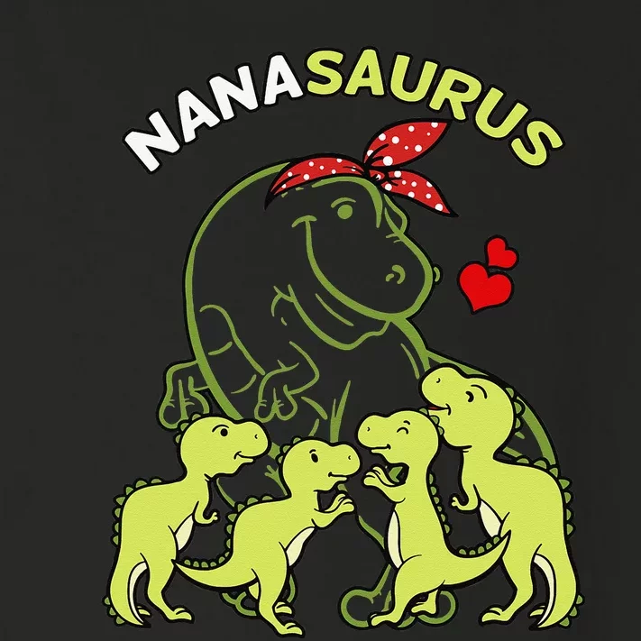 Nanasaurus Nana 4  Dinosaur Mother's Day Toddler Long Sleeve Shirt