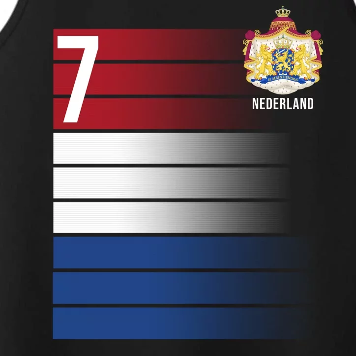 Nederland Number 7 Flag Logo Performance Tank