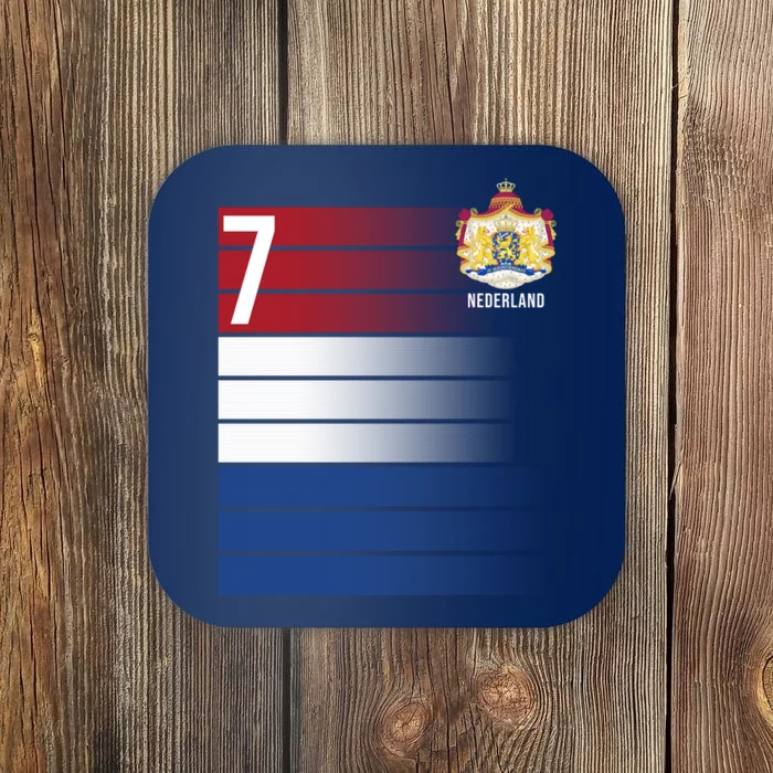 Nederland Number 7 Flag Logo Coaster