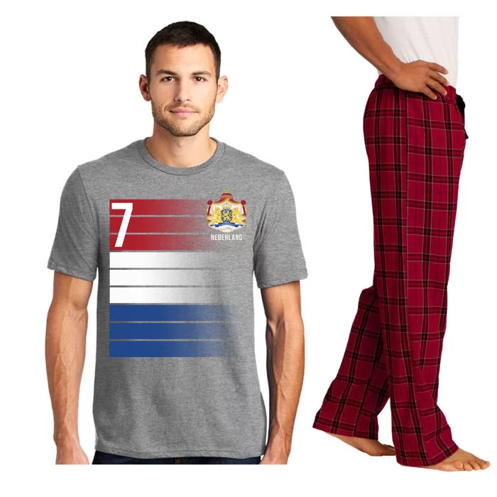 Nederland Number 7 Flag Logo Pajama Set