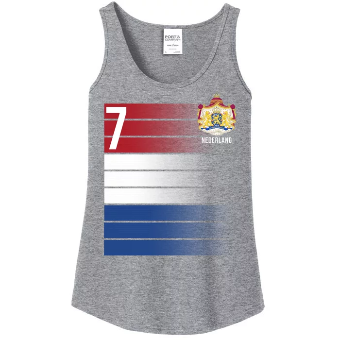 Nederland Number 7 Flag Logo Ladies Essential Tank