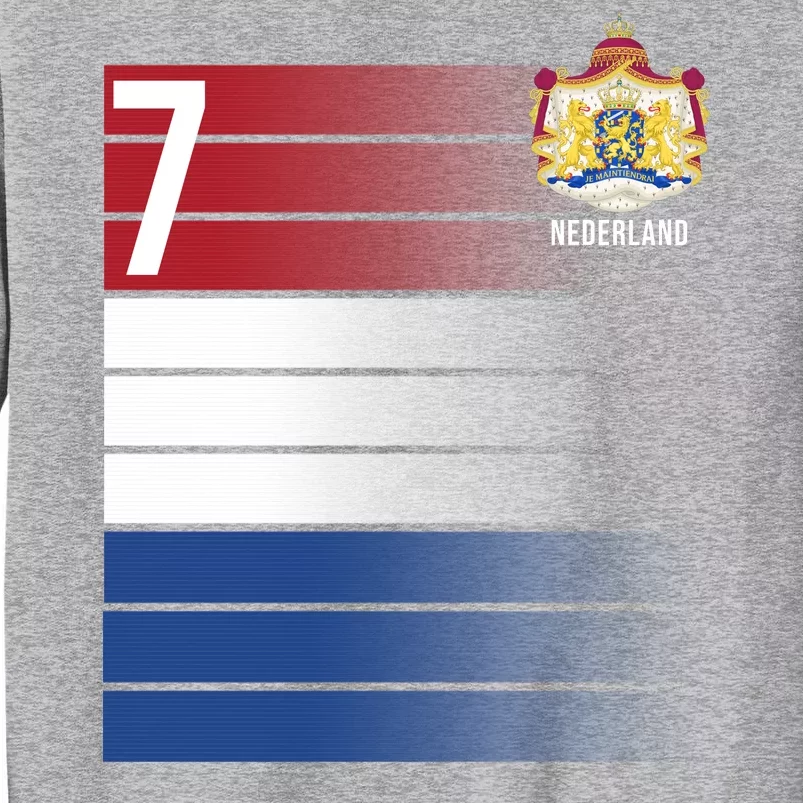 Nederland Number 7 Flag Logo Tall Sweatshirt