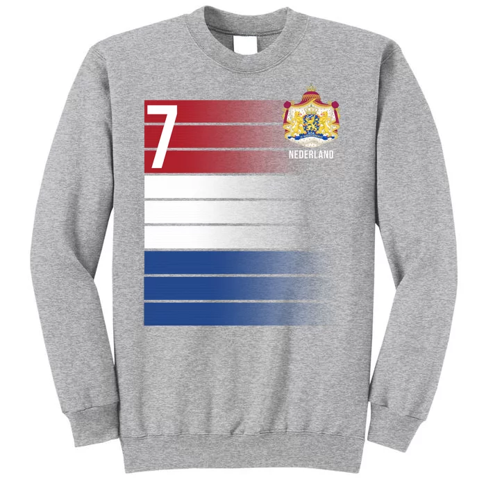 Nederland Number 7 Flag Logo Tall Sweatshirt