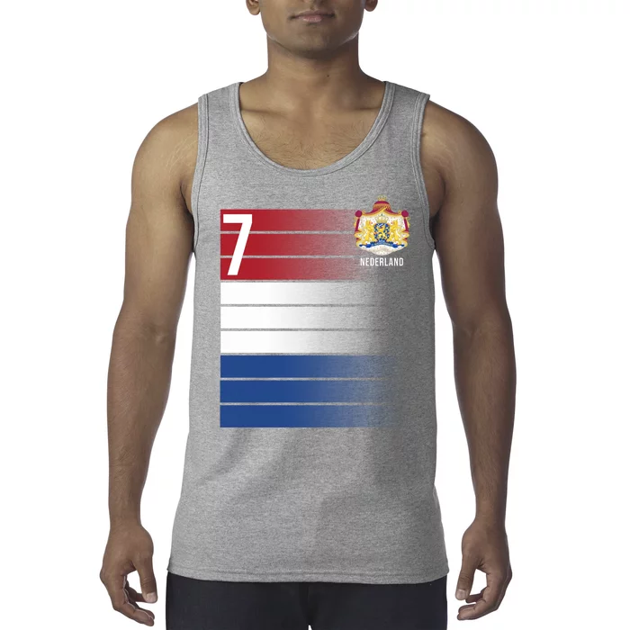 Nederland Number 7 Flag Logo Tank Top