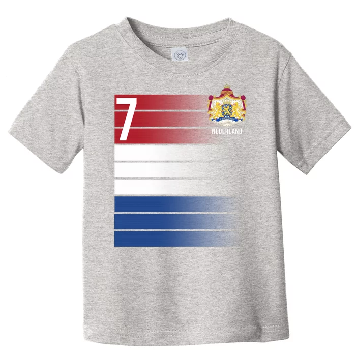 Nederland Number 7 Flag Logo Toddler T-Shirt