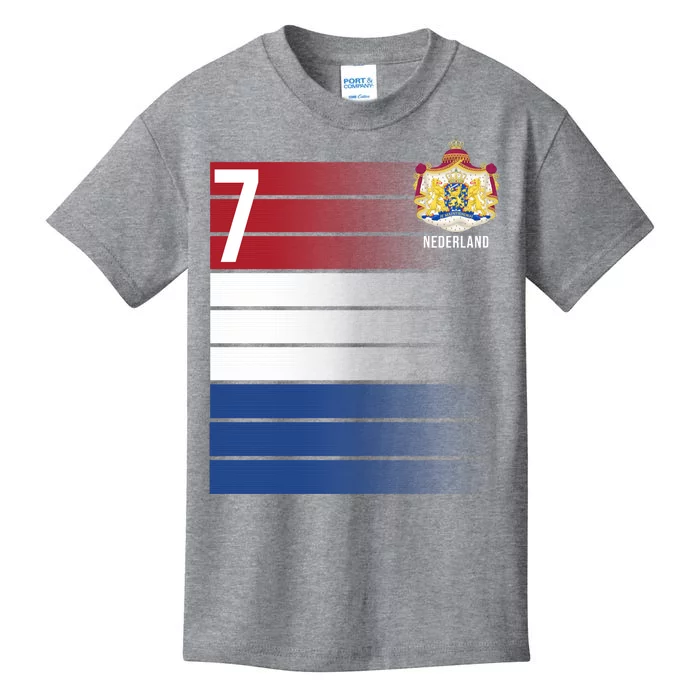 Nederland Number 7 Flag Logo Kids T-Shirt