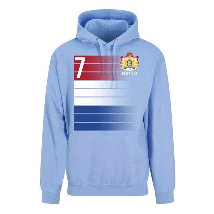 Nederland Number 7 Flag Logo Unisex Surf Hoodie