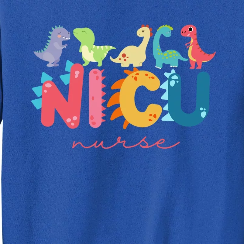 Nicu Nurse Animal Nurse Appreciation Nicu Nurse Dinosaur Cute Gift Tall Sweatshirt