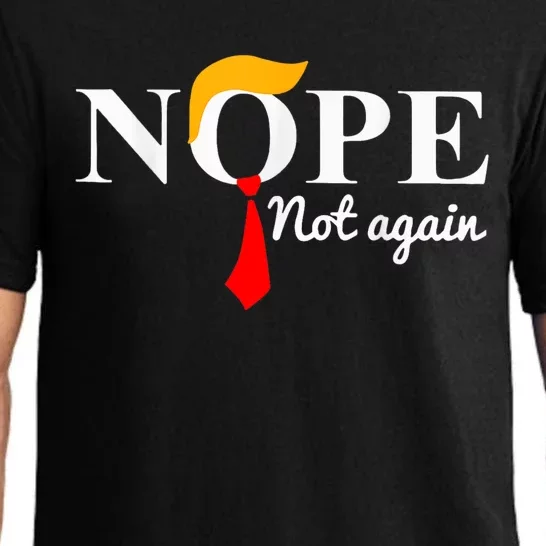 Nope Not Again Funny Trump Pajama Set