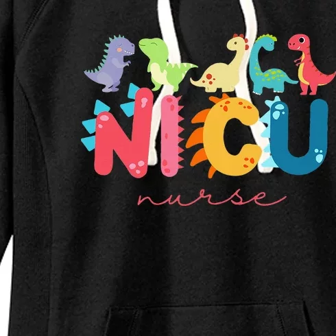 NICU Nurse Animal Nurse Appreciation Nicu Nurse Dinosaur Women's Fleece Hoodie