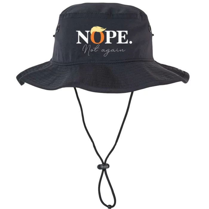 Nope Not Again Funny Trump Apparel Legacy Cool Fit Booney Bucket Hat