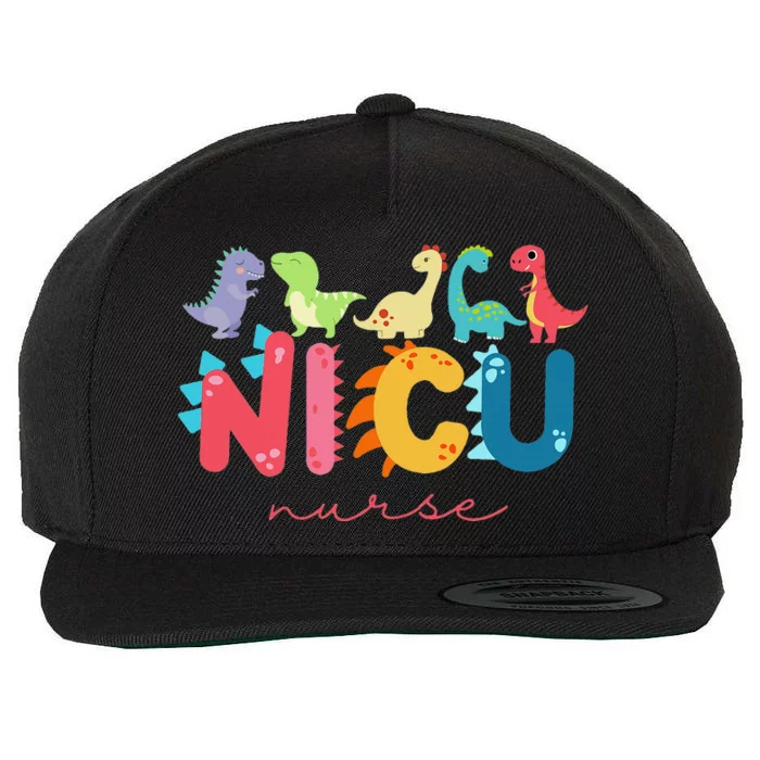 NICU Nurse Animal, Nurse Appreciation, Nicu Nurse Dinosaur Wool Snapback Cap