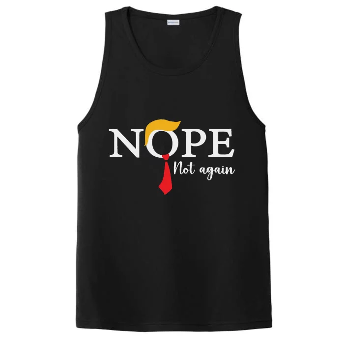 Nope Not Again 2024 Election Humor Performance Tank