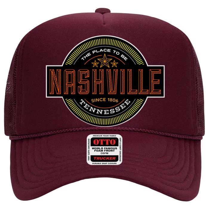 Nashville High Crown Mesh Trucker Hat