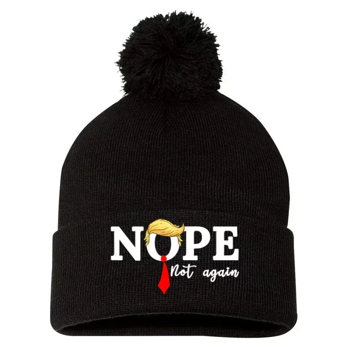 Nope Not Again Pom Pom 12in Knit Beanie