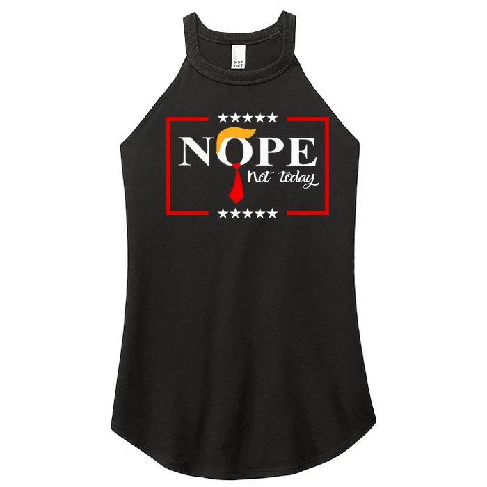 Nope Not Again Funny Sarcastic Trump Statement Usa Humor Usa Women’s Perfect Tri Rocker Tank