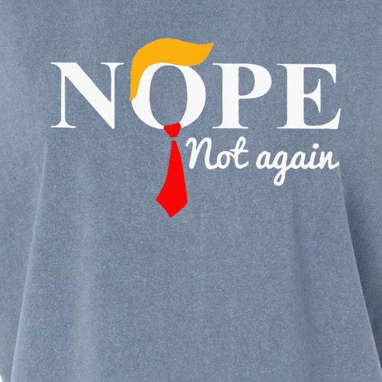 Nope Not Again Funny Trump Garment-Dyed Women's Muscle Tee