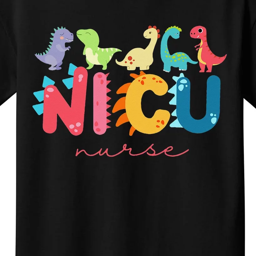 NICU Nurse Animal Nurse Appreciation Nicu Nurse Dinosaur Kids T-Shirt