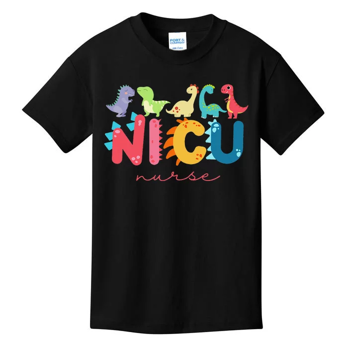 NICU Nurse Animal Nurse Appreciation Nicu Nurse Dinosaur Kids T-Shirt