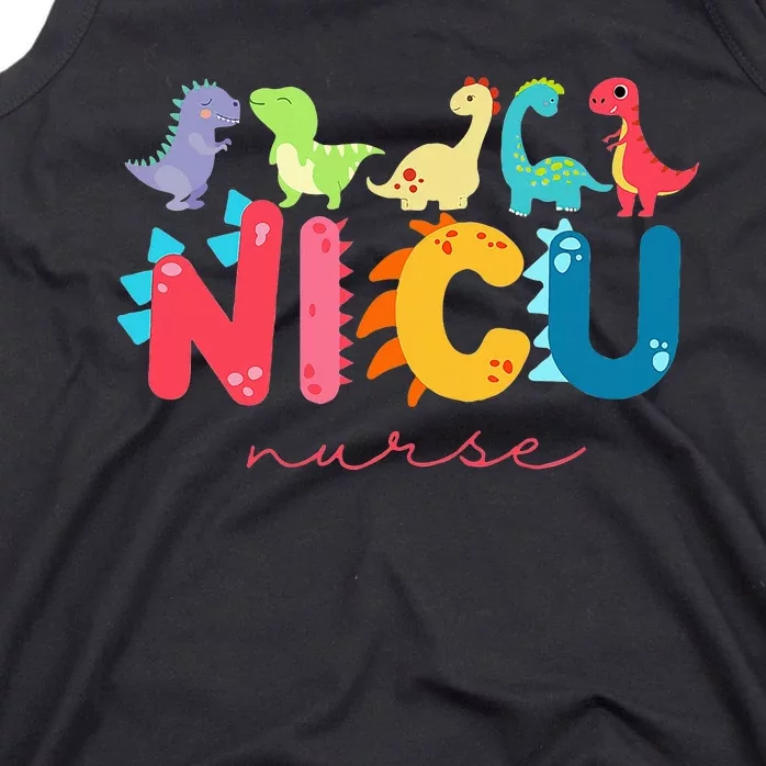 NICU Nurse Animal Nurse Appreciation Nicu Nurse Dinosaur Tank Top