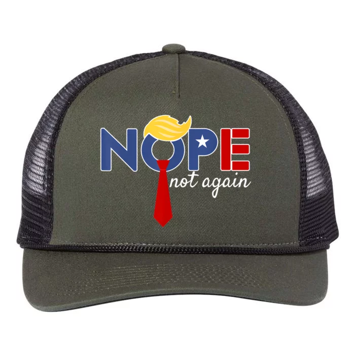 Nope Not Again Retro Rope Trucker Hat Cap