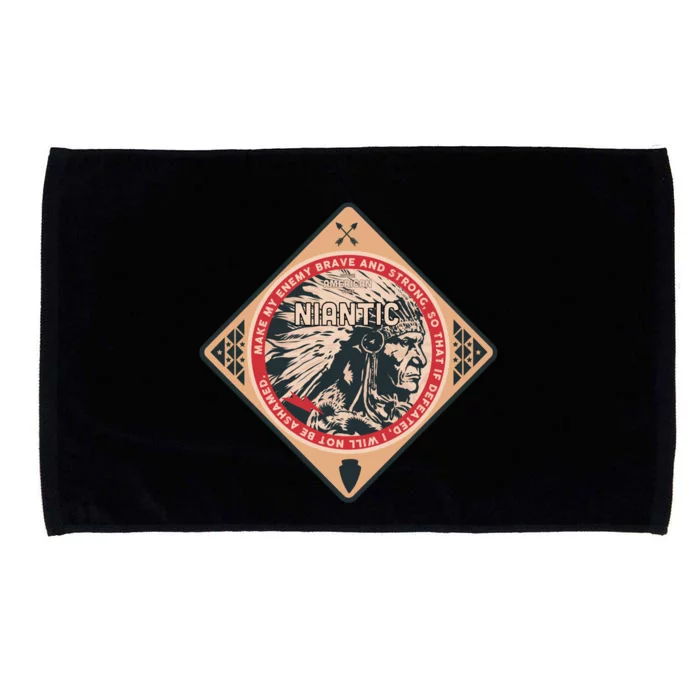 Niantic Native American Indian Brave Strong Enemy Gift Microfiber Hand Towel