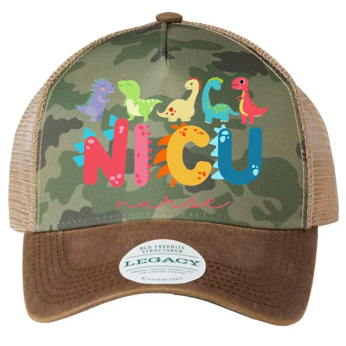 NICU Nurse Animal Nurse Appreciation Nicu Nurse Dinosaur Legacy Tie Dye Trucker Hat