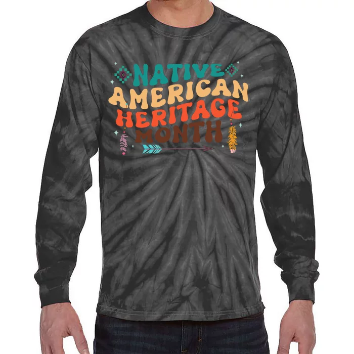 National Native American Heritage Month Indigenous Women Tie-Dye Long Sleeve Shirt