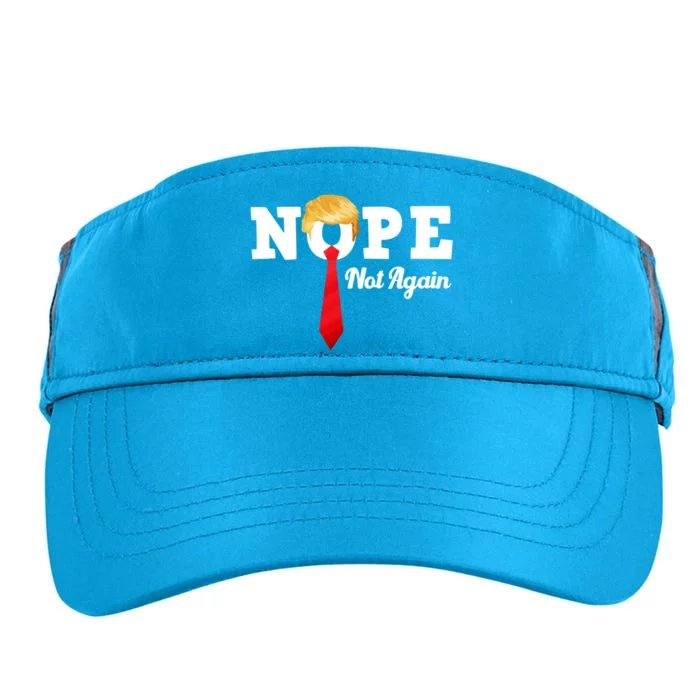 Nope Not Again Funny Trump 2024 Adult Drive Performance Visor