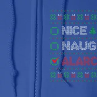 Nice Naughty ALARCON Christmas List Ugly Sweater Full Zip Hoodie