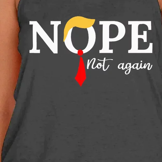 Nope Not Again Women's Knotted Racerback Tank