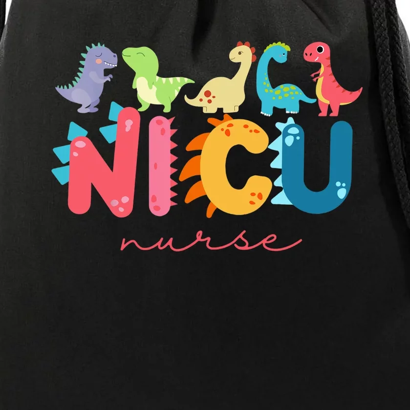 NICU Nurse Animal, Nurse Appreciation, Nicu Nurse Dinosaur Drawstring Bag