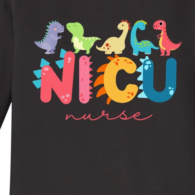 NICU Nurse Animal, Nurse Appreciation, Nicu Nurse Dinosaur Baby Long Sleeve Bodysuit