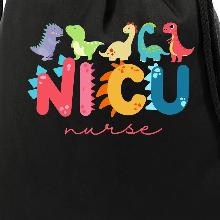 NICU Nurse Animal, Nurse Appreciation, Nicu Nurse Dinosaur Drawstring Bag