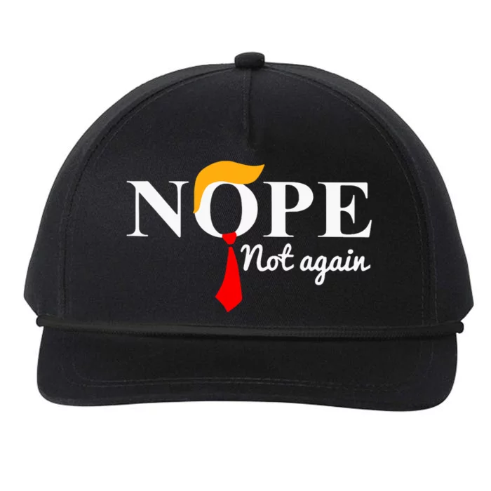 Nope Not Again Funny Trump Snapback Five-Panel Rope Hat