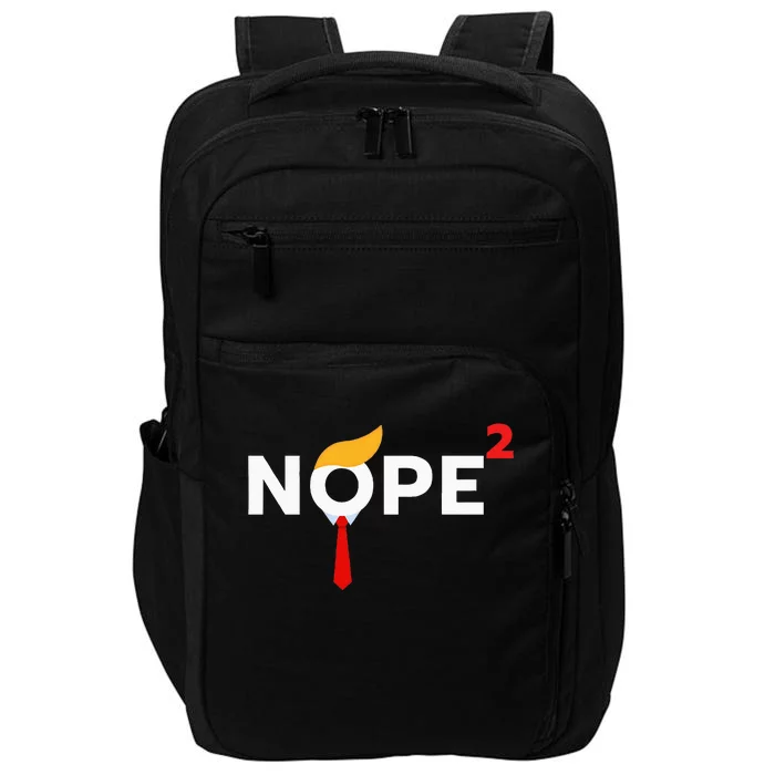 Nope Never Again Funny Trump Wig Political Costume Democrat Impact Tech Backpack