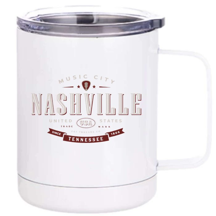 Nashville Front & Back 12oz Stainless Steel Tumbler Cup