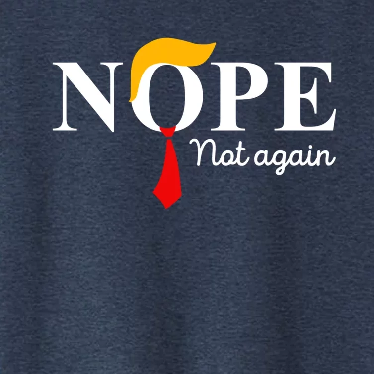 Nope Not Again Funny Trump Apparel Nope Not Again Trump Women's Crop Top Tee