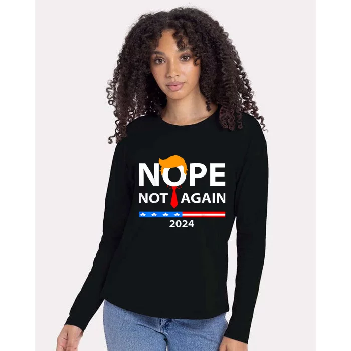 Nope Not Again Funny Sarcastic Womens Cotton Relaxed Long Sleeve T-Shirt